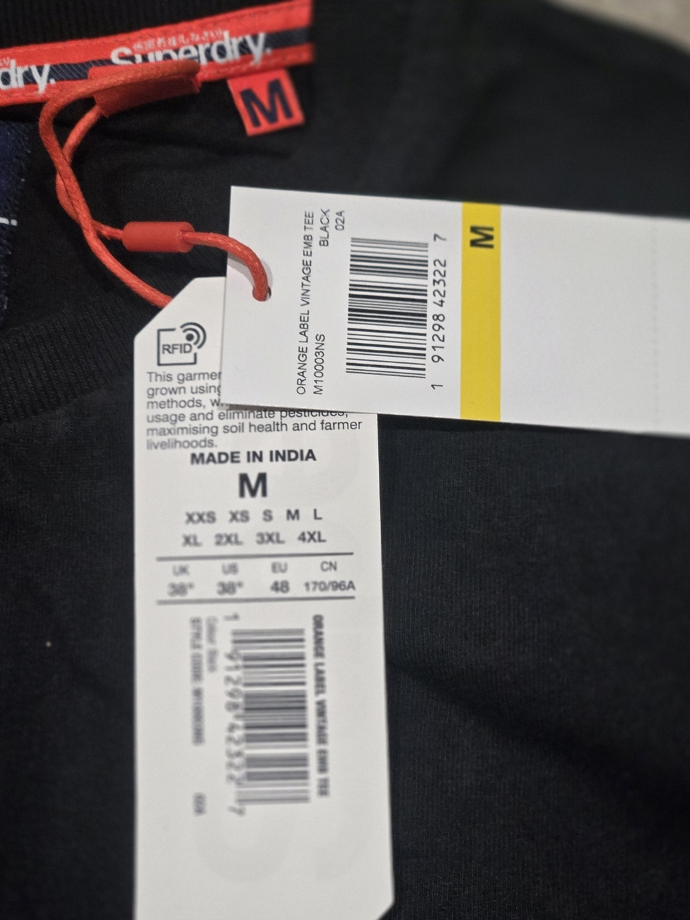Superdry Men’s Black Logo Crew Neck T-Shirt - Picture 9 of 10